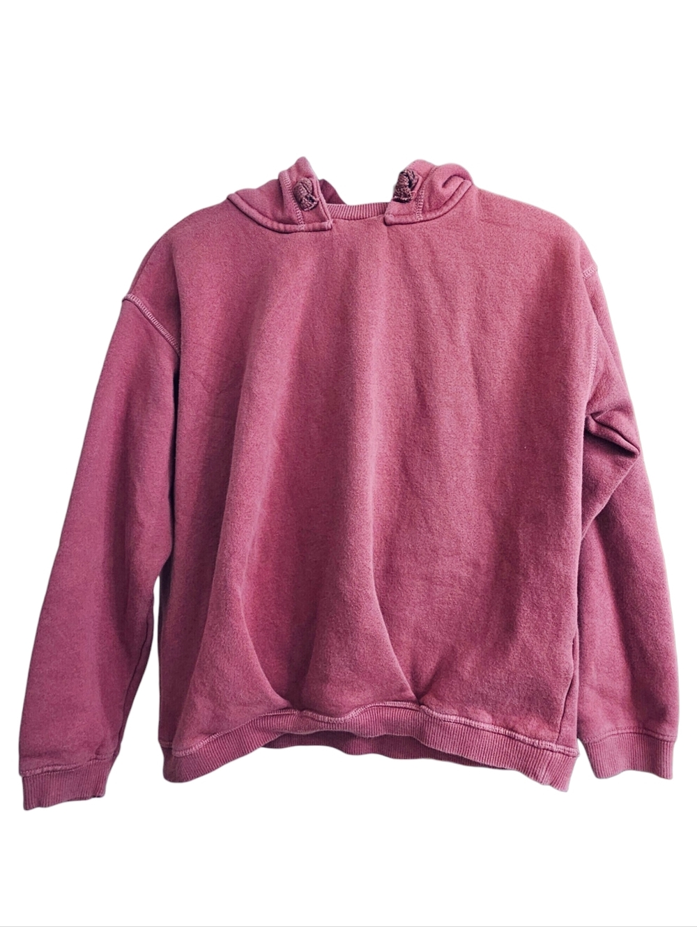 Zara Kids Brick Red Thick Comfy Boxy Hooded Sweatshirt Girls Size 13/14